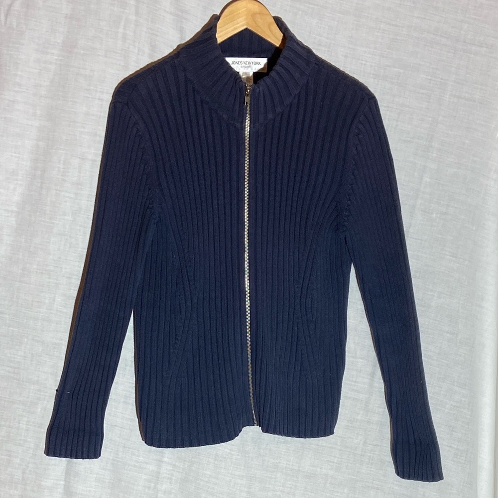 Jones New York Coral Cable Knit Cardigan
